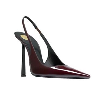 Yves Saint Laurent Dark Red Slingback Heels